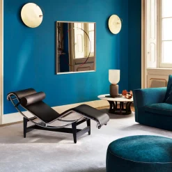 4 Chaise Longue À Reglage Continu By Le Corbusier & Pierre Jeanneret & Charlotte Perriand - Pelle nera