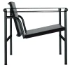 1 Fauteuil à Dossier Basculant Di Le Corbusier & Pierre Jeanneret & Charlotte Perriand - Pelle nera