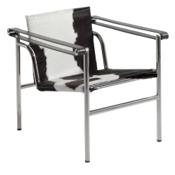 1 Fauteuil à Dossier Basculant Sedia Lounge in pelle