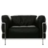 3 Fauteuil Grand Confort, Grand Modèle Di Le Corbusier & Pierre Jeanneret & Charlotte Perriand - Pelle di grafite