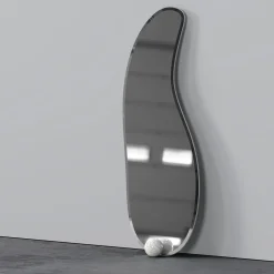 1931 Glass And Calacatta Marble Floor Mirror