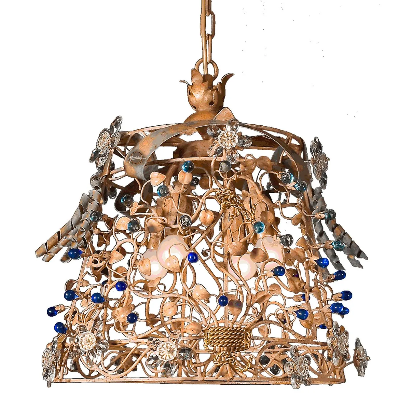 104 Lampada a sospensione floreale a 4 luci