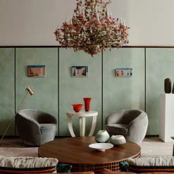 261 Lampadario a 24 luci in policromia floreale