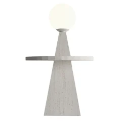 1512 Tavolino e lampada da terra in marmo bianco di Sissy Daniele