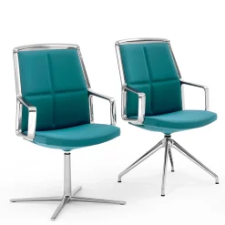 ADELE BLUE-GREEN MEETING CHAIR #1 di ORLANDINIDESIGN