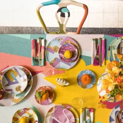 Alchimie piatto Fondo in porcellana con decoro astratto #2