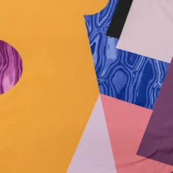 Alchimie plaid in velluto con decoro astratto