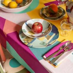 Alchimie set di 6 Tovaglioli in Lino con decoro astratto