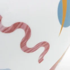 Alchimie vaso anfora in porcellana con decoro astratto h27cm