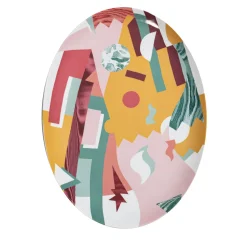 Alchimie vassoio ovale in porcellana con decoro astratto