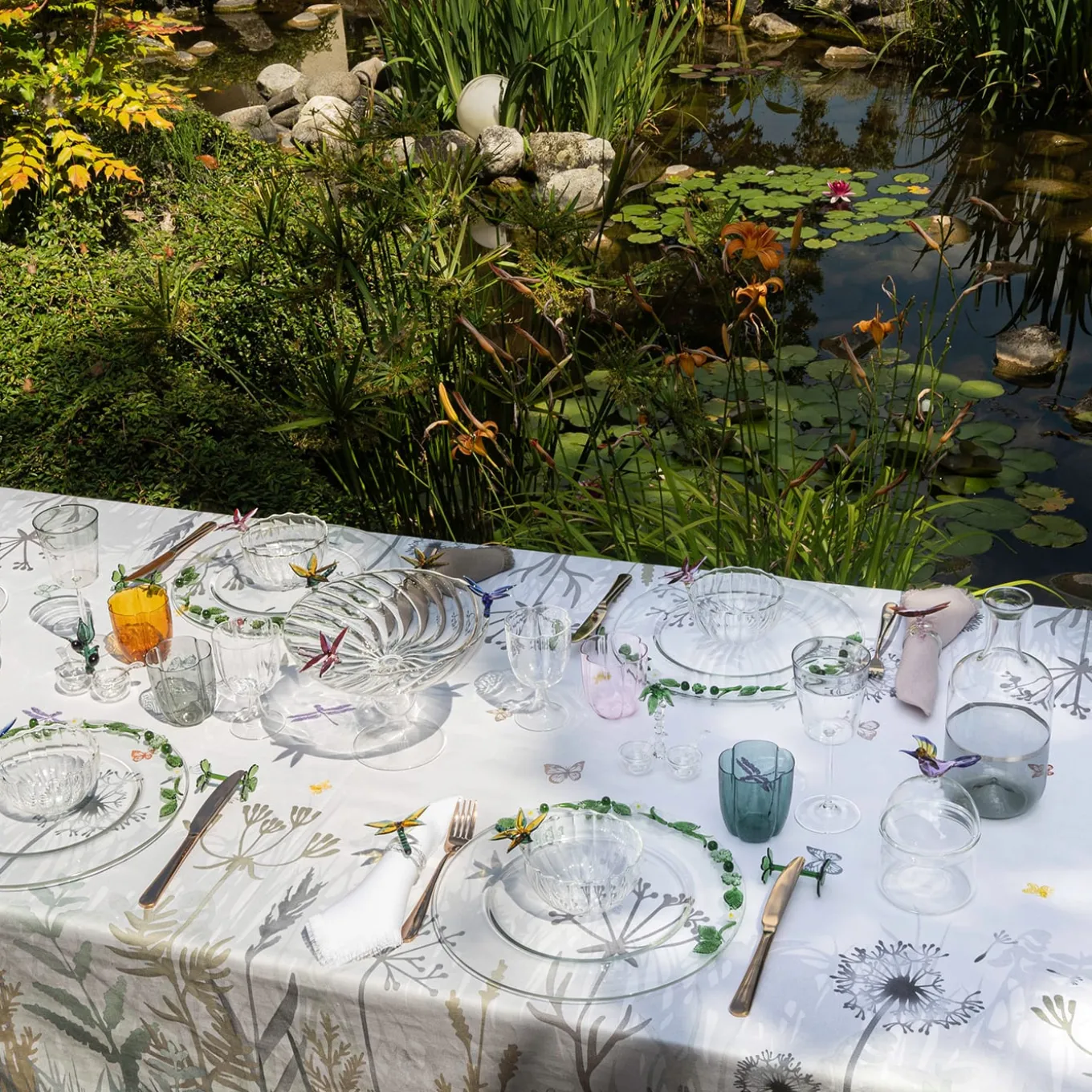 Ali in Volo Ciotola di vetro Libellula blu