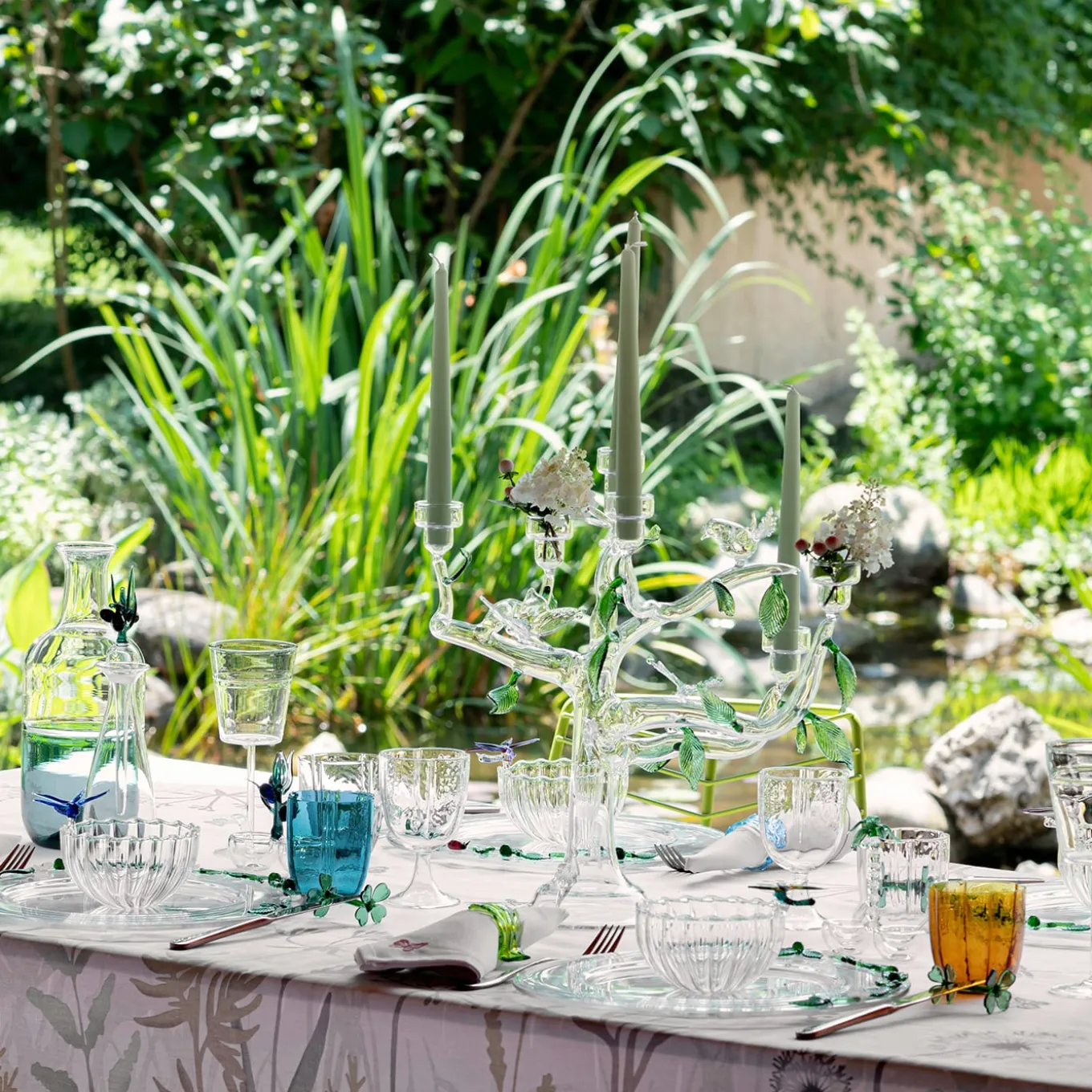 Ali in Volo Ciotola di vetro Libellula blu