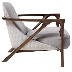 Alya Poltrona Lounge in Pelle Nabuk