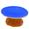 Alzata in Ceramica Serie Fungo Blu Klein e Arancione Opaco