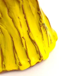 Alzata per torta Fungo Vulcano giallo cadmio e lilla