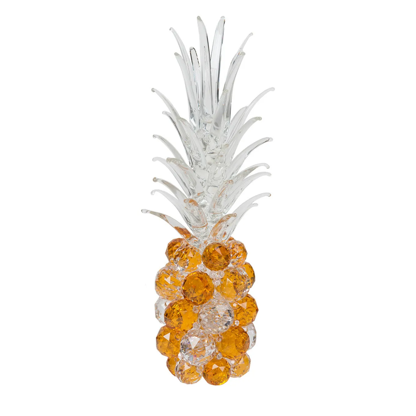Ananas grande in vetro ambrato