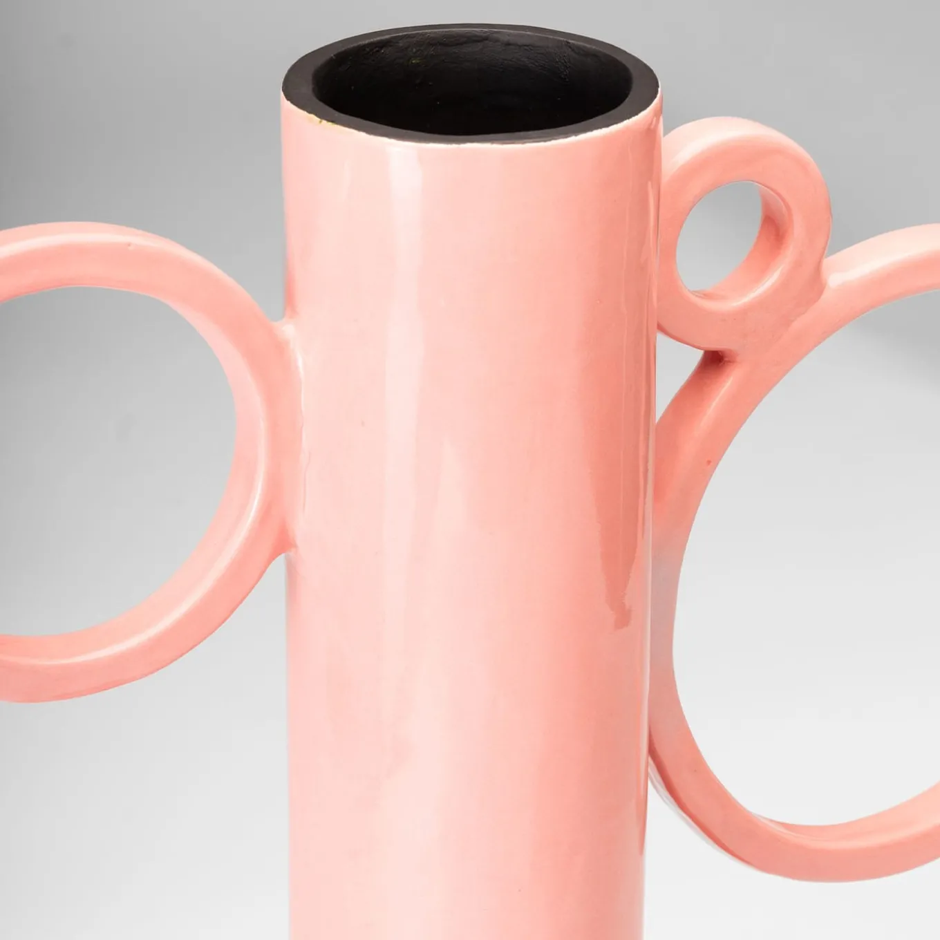 Anfora alta in ceramica rosa Stereogramma 3 Bouganville