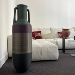 Anfora Giant Nero Caffè Bronzo Viola Scuro e Verde Militare