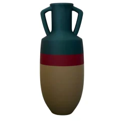 Anfora Ottaviano XL in bronzo, bordeaux e blu