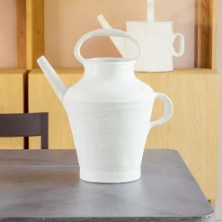 Annaffiatoio Bianco Latte 08 in ceramica bianca