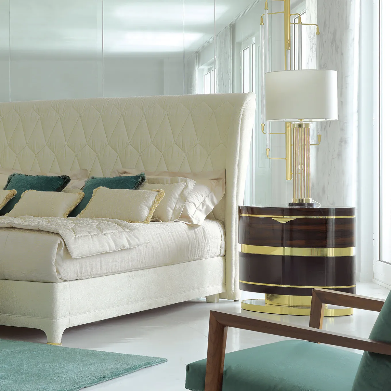 A/300-Nt Tavolino da notte in ebano