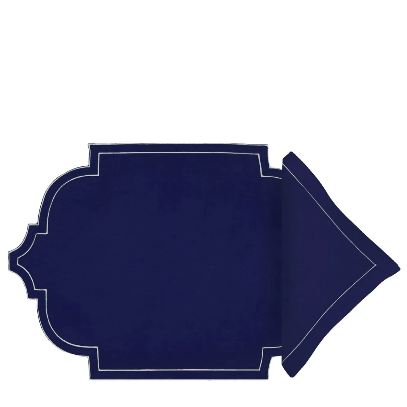 Antico lino Cina blu Placesetting