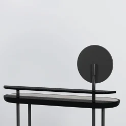 Apollo Black Walnut Wood And Calacatta Marble Vanity With Mirror