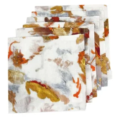 Apollo Set di 6 tovaglioli in lino cotone cocktail arancione