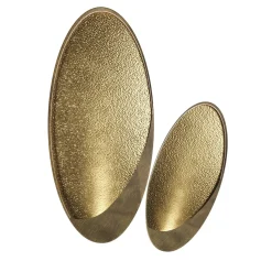 Applique a due petali in ferro dorato