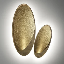 Applique a due petali in ferro dorato