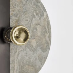 Applique da parete "Levante" in bronzo e onice meteoritico
