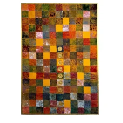 Arazzo Dipinto a Mano in Velluto Scacchiera