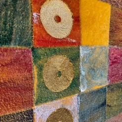 Arazzo Dipinto a Mano in Velluto Scacchiera