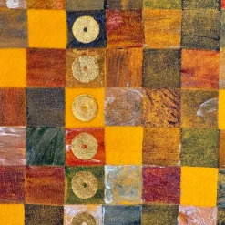 Arazzo Dipinto a Mano in Velluto Scacchiera