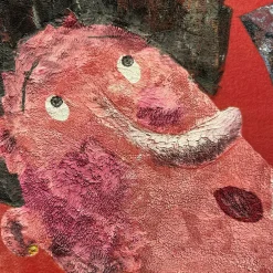 Arazzo Dipinto a Mano in Velluto di Seta Butterfly Girl