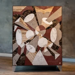 Armadietto basso Marmo Esplosione Marrone