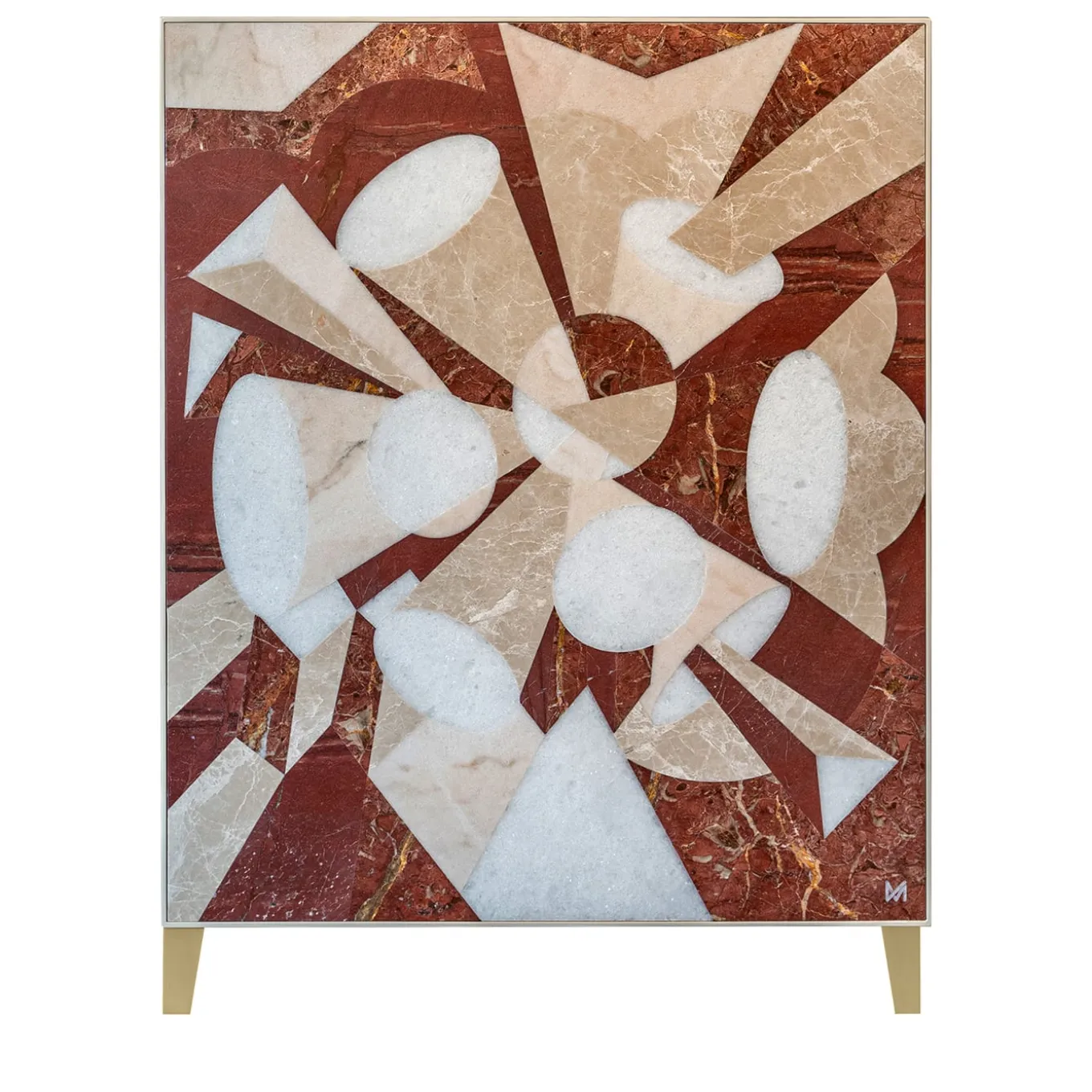 Armadietto basso rosa Marble Esplosione