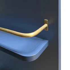 Armadietto MDF blu petrolio Curl