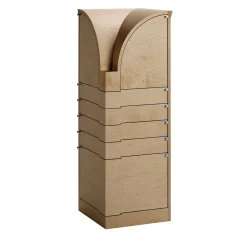 Armadio ad angolo in legno d'acero chiaro Nyn