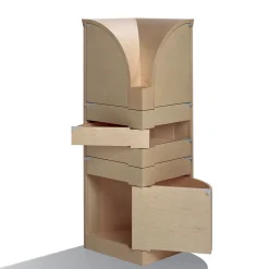 Armadio ad angolo in legno d'acero chiaro Nyn