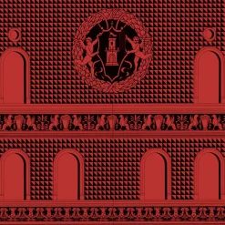 Armadio alto rosso Facciata Quattrocentesca