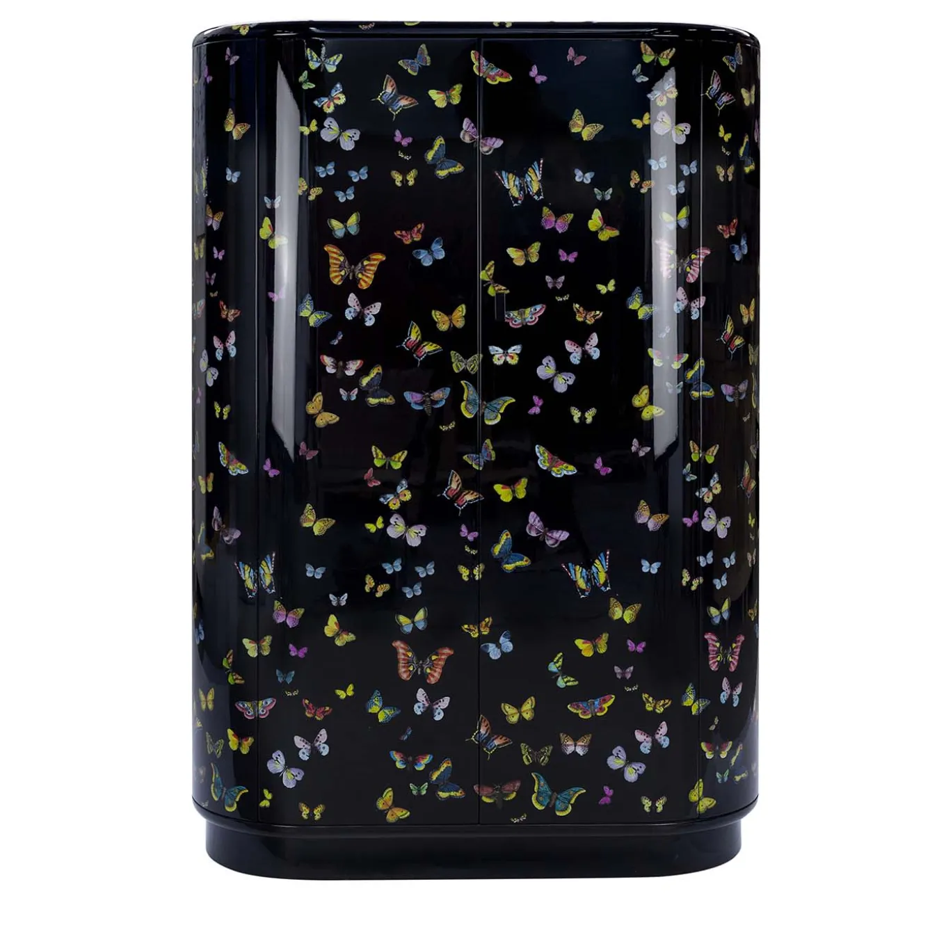 Armadio curvo nero Farfalle