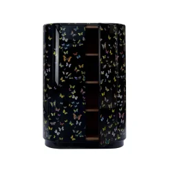 Armadio curvo nero Farfalle