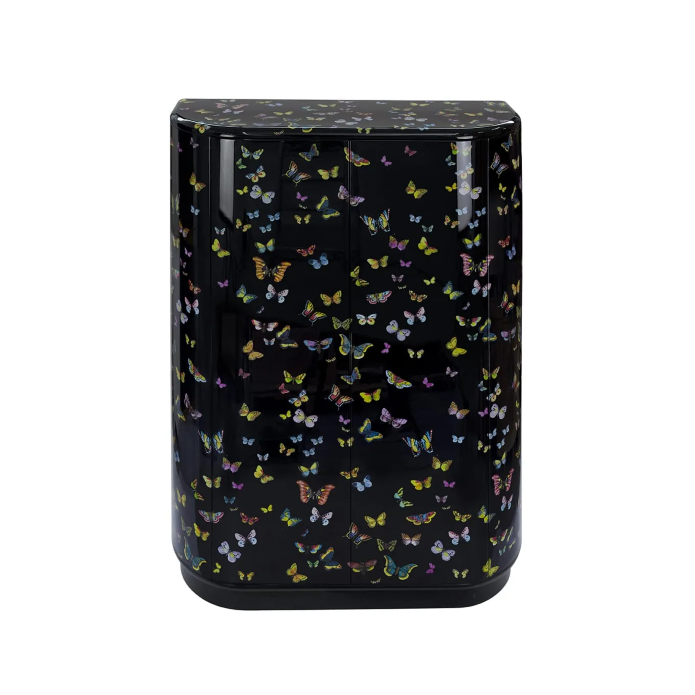 Armadio curvo nero Farfalle