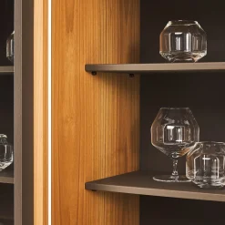 Armadio per vini in pelle marrone Eno