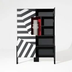 Armadio policromo a righe Ziqqurat di Driade Lab
