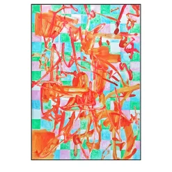 Armonia caotica opera d’arte astratta arancione