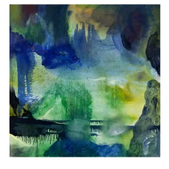 Attraversando Aurore di Ghiaccio Pittura a olio su tela