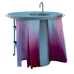 Ballerina Rosa Cucina in acciaio con lavello