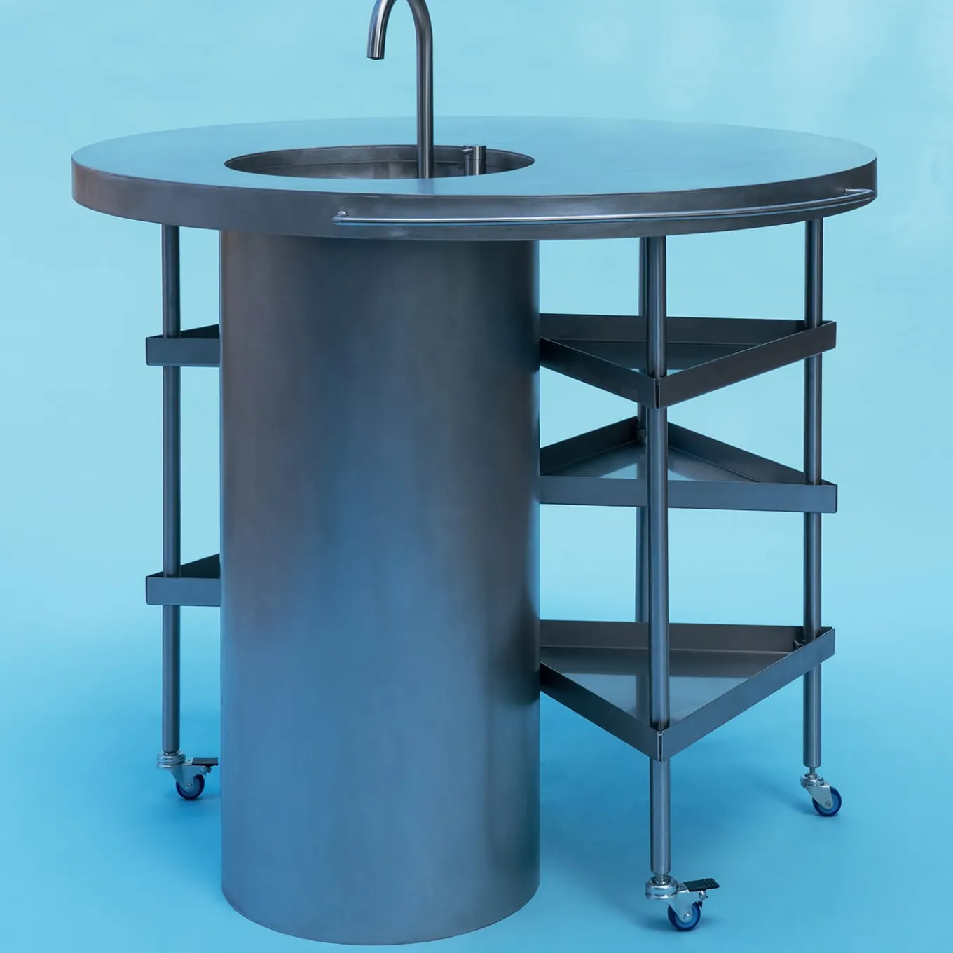 Ballerina Rosa Cucina in acciaio con lavello